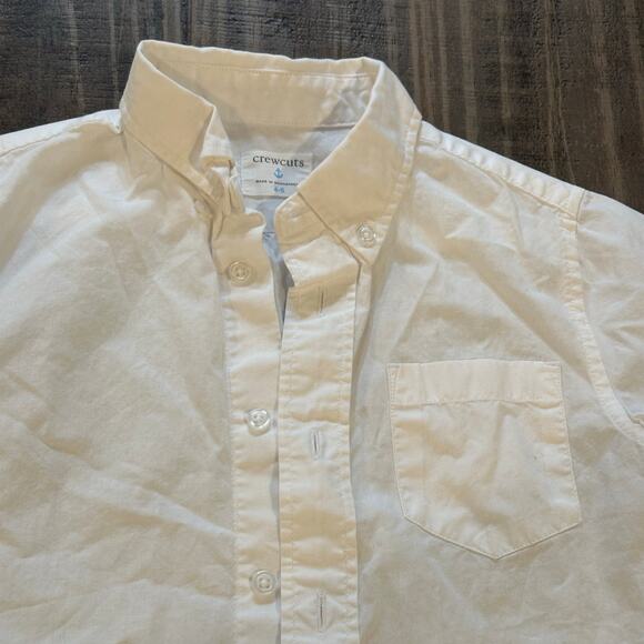 Crewcuts White Short Sleeve Button Down sz 4-5 - Picture 2 of 6